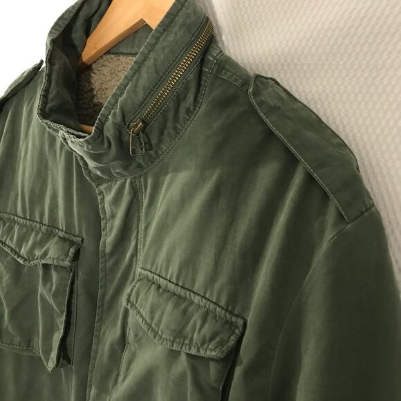 Jack & Jones JORO Military Jacket - Sherpa Lining– Size L - Picture 4 of 12